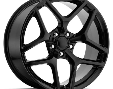 Factory Reproductions FR 27f &ndash; Z28 Camaro Replica Flow Form Wheels 20x10 5x120 +35 HB 66.9 Camaro Z28 Flow Form Gloss Black with Cap 27010352002F