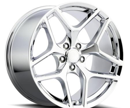 Factory Reproductions FR 27f &ndash; Z28 Camaro Replica Flow Form Wheels 20x9 5x120 +27 HB 66.9 Camaro Z28 Flow Form Chrome with Cap 27090272001F