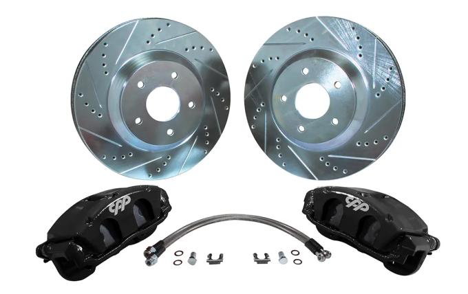 Classic Performance Corvette Style Front Disc Brake Kit For CPP CS Series Spindles, 1964-81 GM A-F-X Bodies 6481WBK-C5B