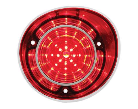United Pacific 46 LED Tail Light Lens W/Stainless Steel Trim For 1971 Chevy Chevelle SS & Malibu - R/H CTL7101LED-R