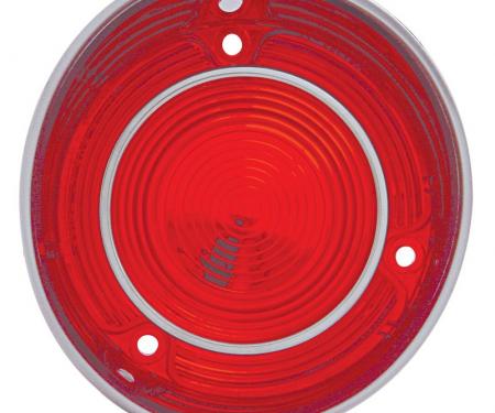 United Pacific Plastic Tail Light Lens w/Stainless Steel Trim For 1971 Malibu & Chevelle "SS" - R/H CH030R