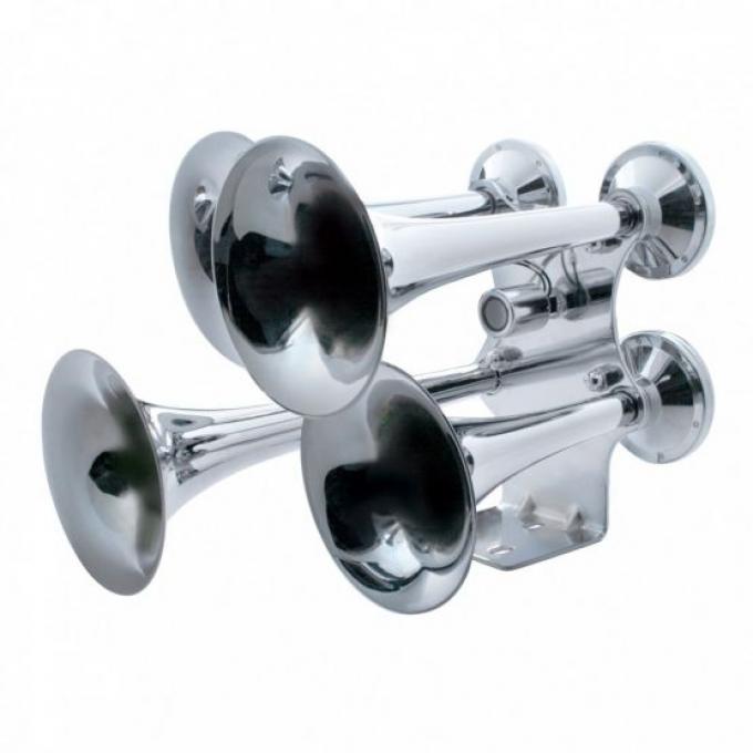 United Pacific 4 Trumpet Chrome Train Horn - Standard Duty 46130