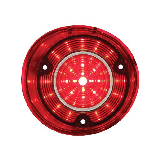 United Pacific 42 LED Tail Light Lens W/Stainless Steel Trim For 1972 Chevelle SS & Malibu - L/H CTL7201LED-L