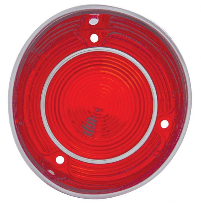 United Pacific Plastic Tail Light Lens w/Stainless Steel Trim For 1971 Malibu & Chevelle "SS" - L/H CH030L