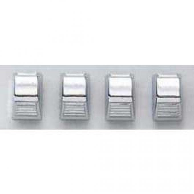 Temperature Control Knobs, Chrome, 1965-1981