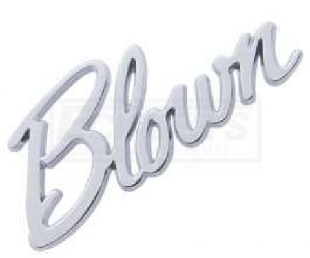 Full Size Chevy Blown Script Emblem, Chrome, 1958-1984