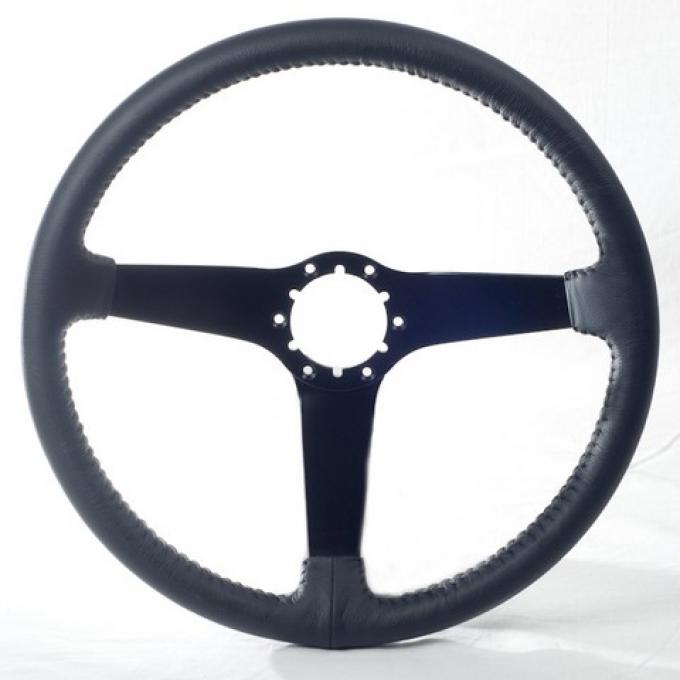 Corvette Volante OE Series Steering Wheel, with Black Spokes & Leather Grip, 1980-1982