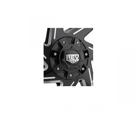 REV Wheels 895 GLOSS BLACK CAP, 5 LUG C10895B-5