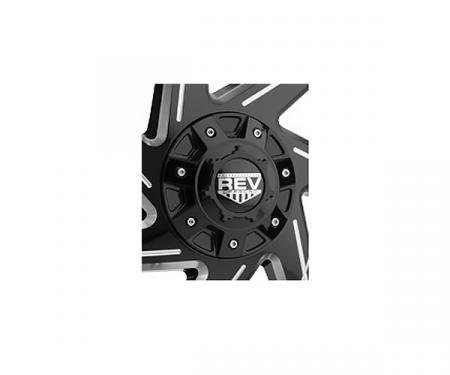 REV Wheels 895 GLOSS BLACK CAP, 6 LUG C10895B-6