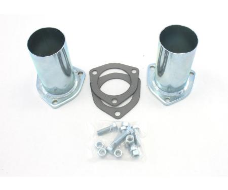 Patriot Exhaust Universal Zinc Plated Collector Reducer for 2 1/2" Collector Diameters, 2 1/2" Outlet Diameter / 5" Length / 5/16 H7239
