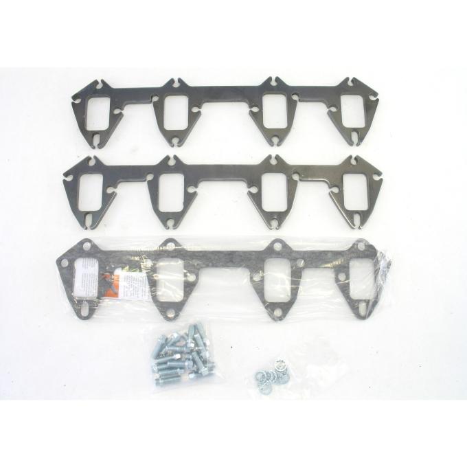 Patriot Exhaust Ford 390-428 16-Bolt Car Engines, Heavy Duty 3/8" Header Flange Kit, 2, 2 1/8" Tube Diameter, Rectangular Port Shape H7829