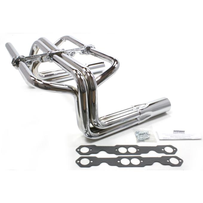 Patriot Exhaust Chevy Small Block Engines, '32 Hi-Boy Exhaust Header with Chrome Finish H8072