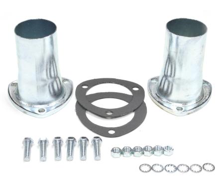 Patriot Exhaust Universal Zinc Plated Collector Reducer for 3" Collector Diameters, 2 1/2" Outlet Diameter / 5" Length / 5/16 H7238