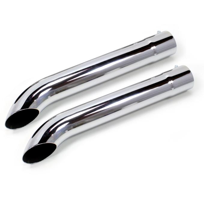 Patriot Exhaust Universal Side Tube Turnouts with Built-In Muffler, 26" Length / Chrome H3822