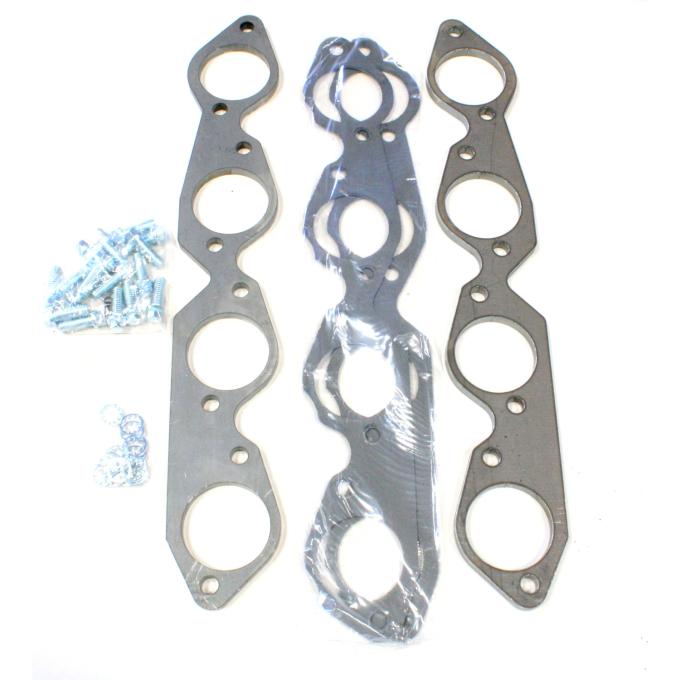 Patriot Exhaust Chevy Big Block Engines, Heavy Duty 3/8" Header Flange Kits, 2 1/4" Tube Diameter, Round Port Shape H7887