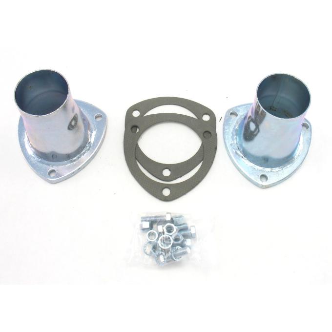 Patriot Exhaust Universal Zinc Plated Collector Reducer for 3 1/2" Collector Diameters, 2 1/2" Outlet Diameter / 5" Length / 3/8 H7236