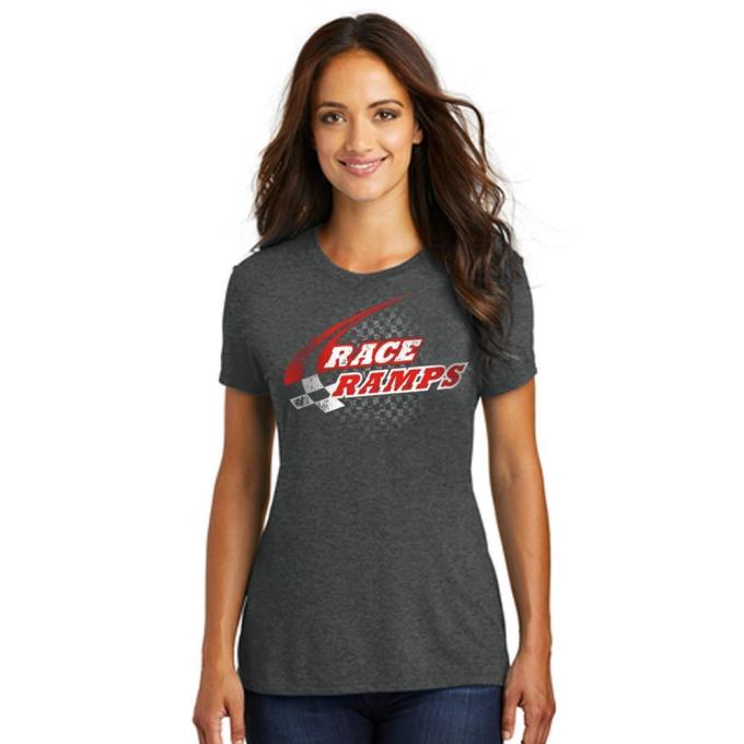 Race Ramps Checker Logo Womens Short Sleeve Crew Neck T-Shirt - Large RR-BFSS01-L-L
