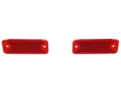 AMD Rear Bumper Reflector Lens, Pair, 69-72 El Camino T-A4872