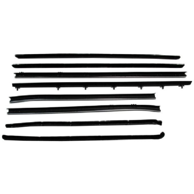 Metro Moulded Parts Window Sweeper Kit Fits 66-67 Pontiac Lemans GTO 2 Door Hardtop 8 Piece Set WC 8100-16