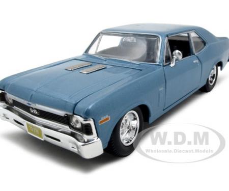 1970 Chevrolet Nova SS Coupe Blue 1/24 Diecast Model Car