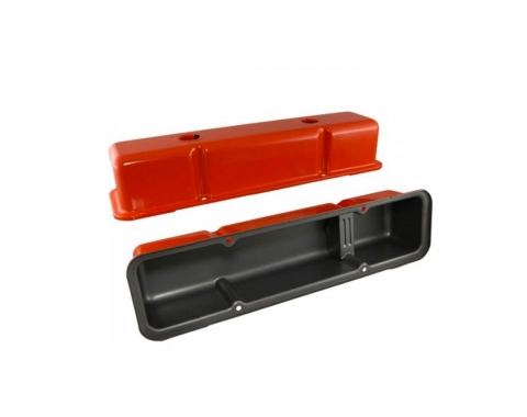 Chevy Small Block Valve Covers, OEM Style, Orange, 1958-1986