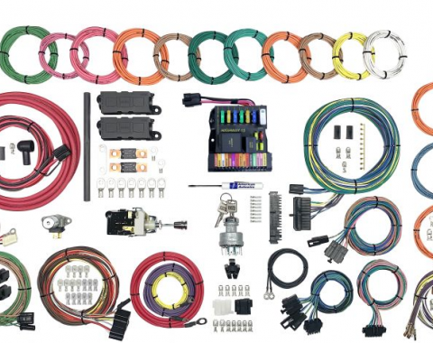 Chevelle Custom Car Wiring Harness Kit, Modular Panel, 15-Circuit, Highway 15, American Autowire, 1964-1972