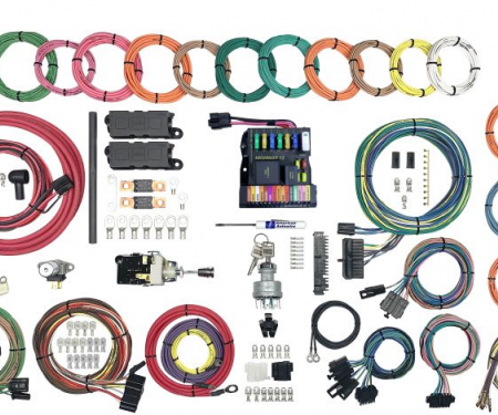 Chevelle Custom Car Wiring Harness Kit, Modular Panel, 15-Circuit, Highway 15, American Autowire, 1964-1972