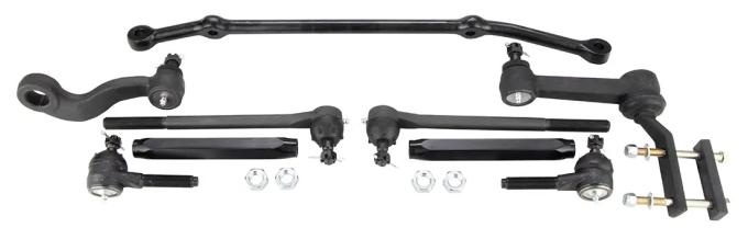 Classic Performance Complete Steering Linkage Kit for 1958-1964 Chevy Fullsize, Polished Sleeves, Kit 6164SLK-CP-P