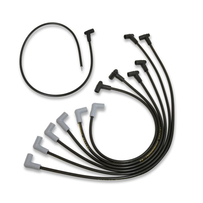 Taylor Cable 1986-96 GM 4.3L Vortec V6 8.2mm Thundervolt Spark Plug Wire Set, Black, 90&deg;/180&deg; Spark Plug Boot Angle 84032