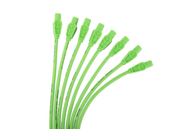 Taylor Cable Universal 8mm Spiro-Pro Spark Plug Wire Set, 8 Cylinders, 180&deg; Spark Plug Boot Angle, Lime Green 78555