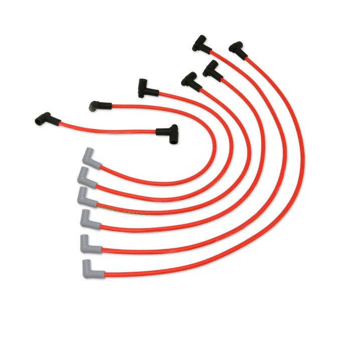 Taylor Cable 2006-10 GM 3.5L/3.9L V6 8.2mm Thundervolt Spark Plug Wire Set, Red, OE Spark Plug Boot Angle 82248
