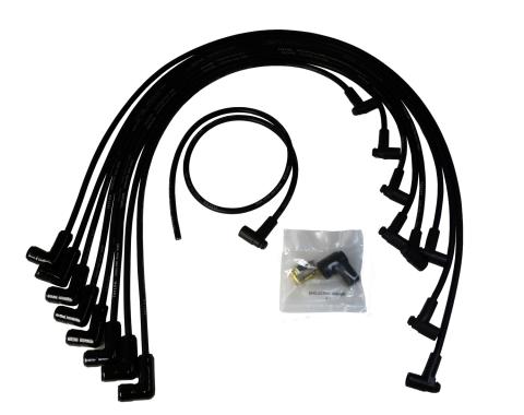 Taylor Cable Chevy Big Block Race Fit 8mm Spiro-Pro Black Ceramic Boots Spark Plug Wire Set, Under Headers HEI Installation Configuration 75002-B