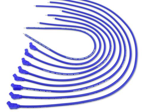 Taylor Cable LS Engines Race Fit 10.4mm 409 Series Spark Plug Wire Set 11.75" Lengths Truck Header Fitment, Blue, 135&deg; Spark Plug Boot Angle 79614