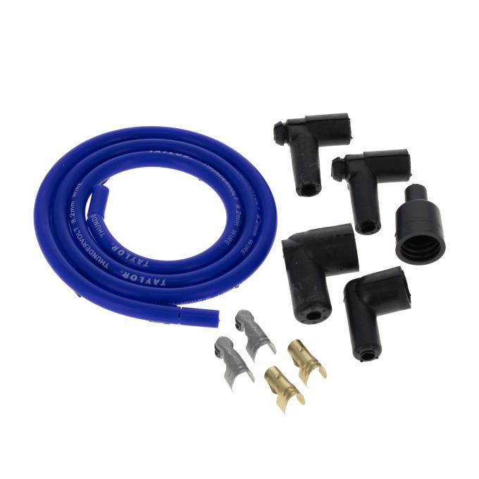 Taylor Cable Universal 8.2mm Thundervolt Spark Plug/Coil Wire Repair Kits, Coil Wire Kit, Blue 45169