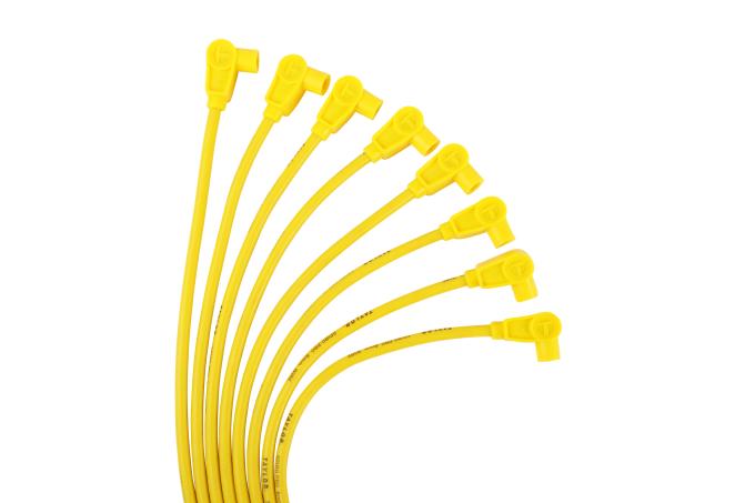 Taylor Cable Universal 8mm Spiro-Pro Spark Plug Wire Set, 8 Cylinders, 90&deg; Spark Plug Boot Angle, Yellow 73451