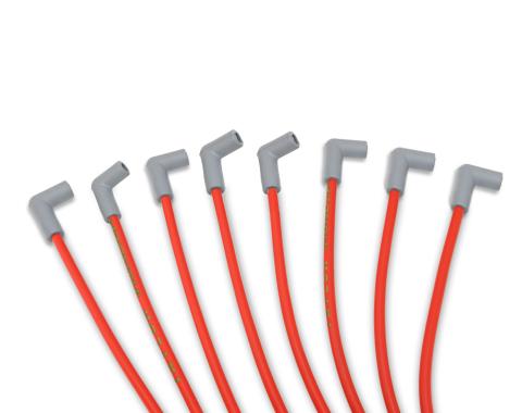 Taylor Cable Chevy Small Block Race Fit 8.2mm Thundervolt Spark Plug Wire Set with Under Headers HEI Fitment, Red, 90&deg; Spark Plug Boot Angle 86230
