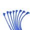 Taylor Cable Chevy Small Block Race Fit 10.4mm 409 Series Spark Plug Wire Set with Under Headers HEI Fitment, Blue, 90&deg; Spark Plug Boot Angle 79630