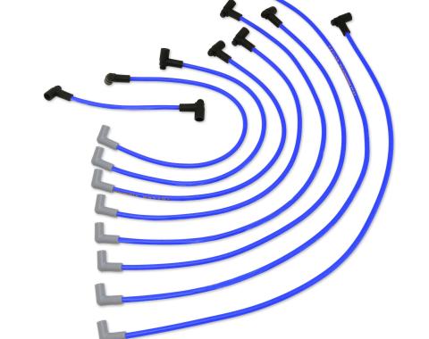 Taylor Cable 1955-76 Multi-Make V8 8.2mm Thundervolt Spark Plug Wire Set, Blue, 180&deg; Spark Plug Boot Angle 84652