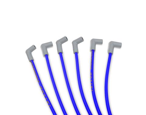 Taylor Cable Chevy Big Block Race Fit 8.2mm Thundervolt Spark Plug Wire Set with Over Valve Cover HEI Fitment, Blue, 135&deg; Spark Plug Boot Angle 86632