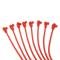 Taylor Cable 1977-86 Chevy Small Block HEI 8mm Spiro-Pro Spark Plug Wire Set, Red, 90&deg;/135&deg; Spark Plug Boot Angle 74207