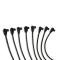 Taylor Cable Chevy Small Block Race Fit 10.4mm 409 Series Spark Plug Wire Set with Over Valve Cover HEI Fitment, Black, 90&deg; Spark Plug Boot Angle 79028