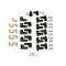 Taylor Cable Universal 8mm Spiro-Pro with White Ceramic Boots Spark Plug Wire Set, 135˚ Spark Plug Boot Angle, Black 75053