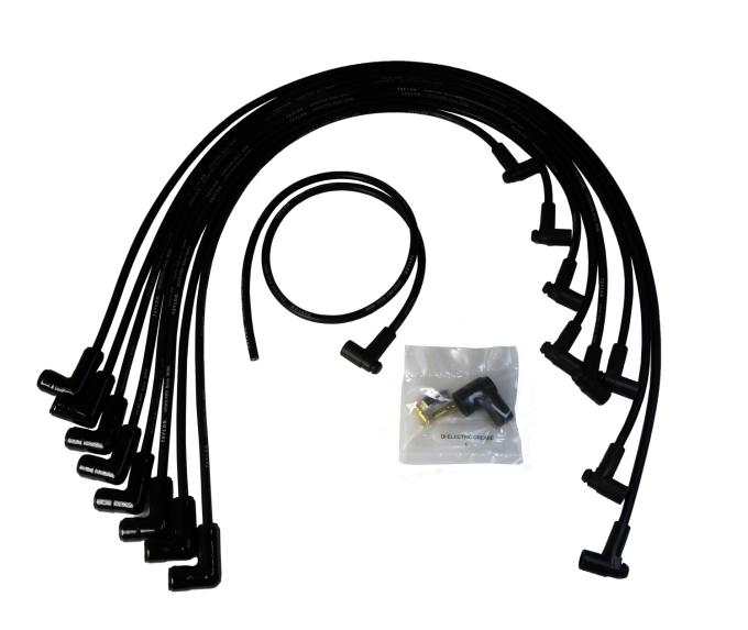 Taylor Cable Chevy Big Block Race Fit 8mm Spiro-Pro Black Ceramic Boots Spark Plug Wire Set, Under Headers HEI Installation Configuration 75002-B