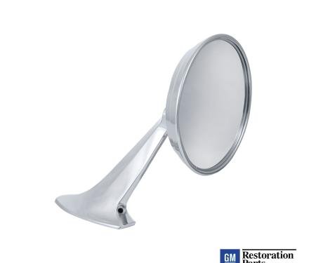 United Pacific Exterior Mirror w/Chevy Bowtie Logo For 1965-66 Chevy Passenger Car - R/H C656601