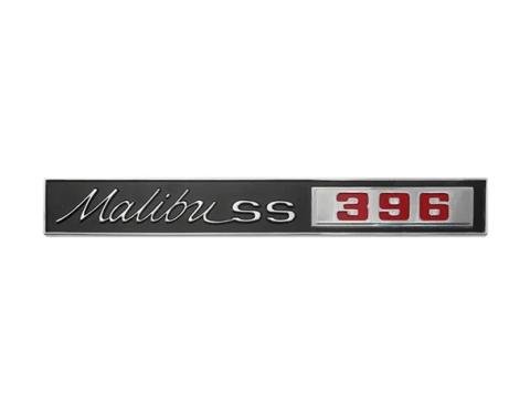 AMD Trunk Emblem, "Malibu SS 396", 65 Chevelle (Z-16) T-4208