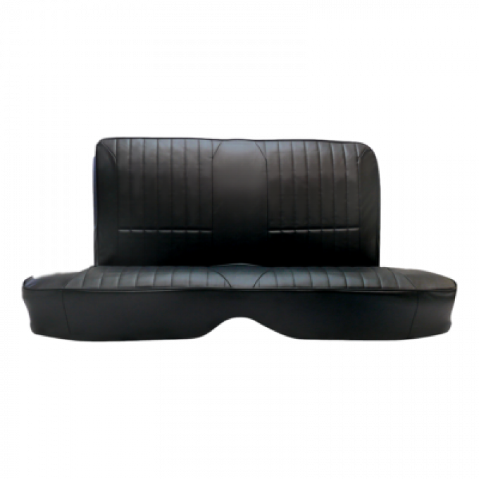 Mustang Procar Rear Seat Cover, Rally, Convertible, 65-66 | Black Vinyl