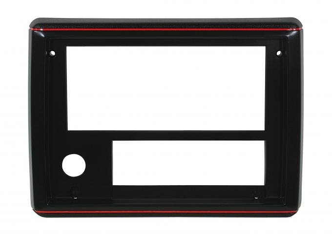 El Camino Radio Face Plate, Sport Black With Red Trim, 1986-1987