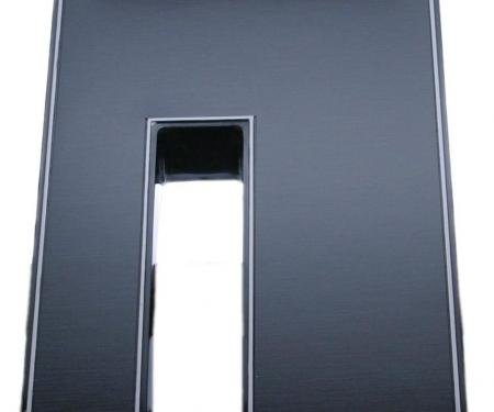 Console Shift Trim Plate, Brushed Black w/Grey Trim, 1978-1985