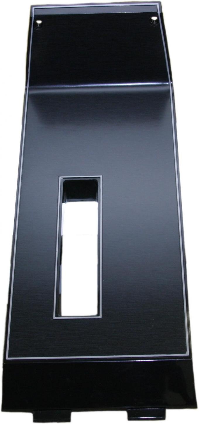 Console Shift Trim Plate, Brushed Black w/Grey Trim, 1978-1985