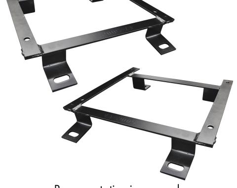 TMI Low Profile Bench Conversion to Bucket Seat Brackets,  1966-1972 Chevrolet Chevelle,  47-5254
